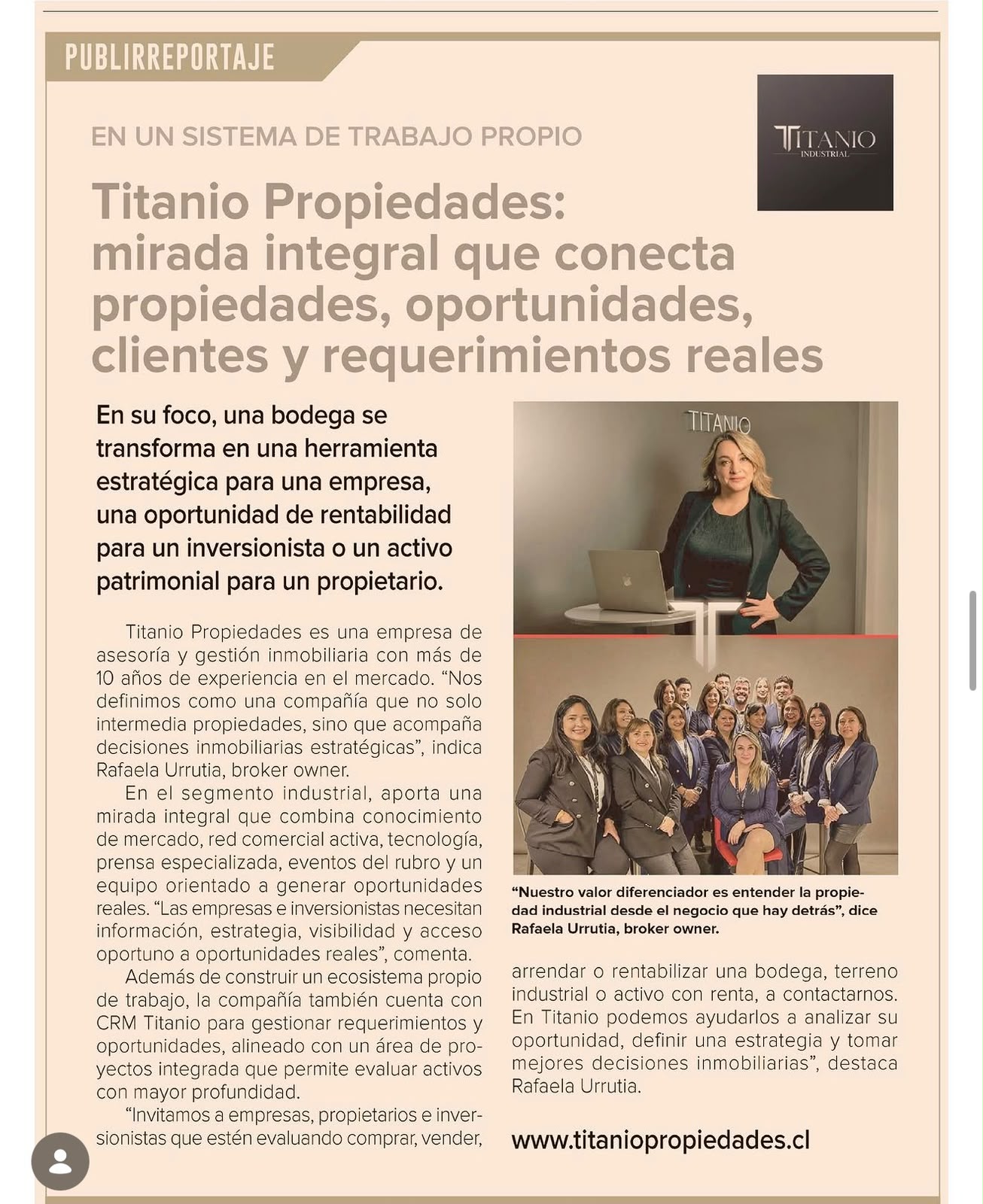 Publicación 1 de Titanio Propiedades en Instagram